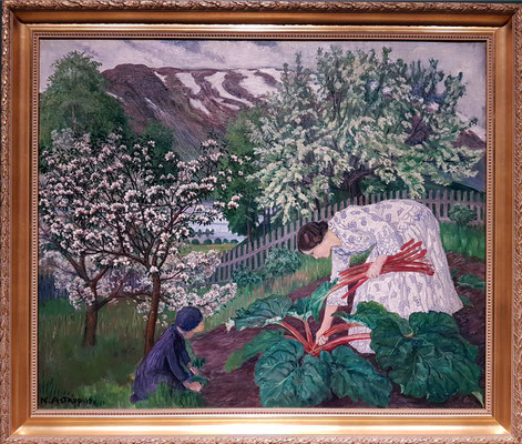 Nikolai Astrup (1880-1928, NO): Rhubarb (Rhabarber), 1911 (-1921) (KODE, Kunstmuseene i Bergen)