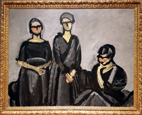 Harald Giersing (1881-1927, DK): Three Ladies in Black, 1922