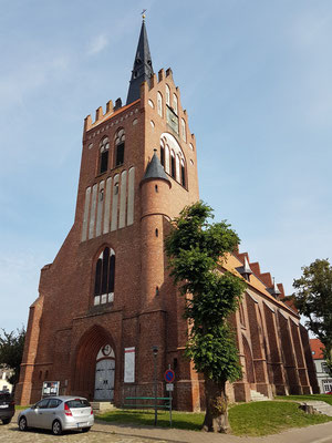 Usedom, Stadtkirche St. Marien, Ende des 15. Jahrhunderts, Westseite