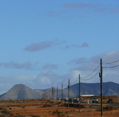 La Antigua, Blick von der Molino de Antigua nach N