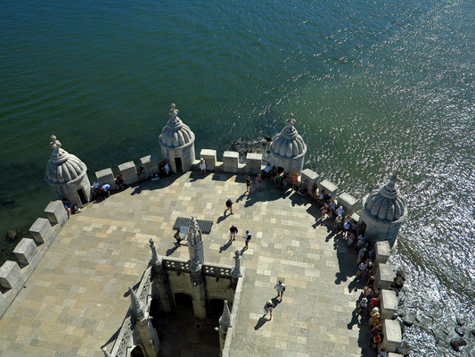 Torre de Belém, Blick von der oberen Aussichtsplatform