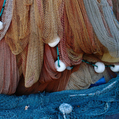 Fischernetze in Playa Santiago