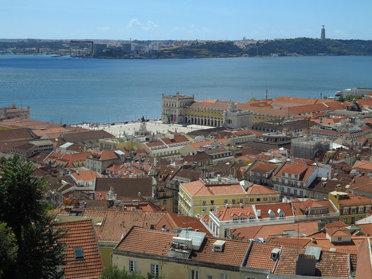 Castelo de São Jorge, Blick zur Praça do Comércio