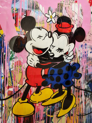 MR. BRAINWASH  Mickey & Minnie, 127 x 96 cm (Ausschnitt). BELAIRFINEART Gallery