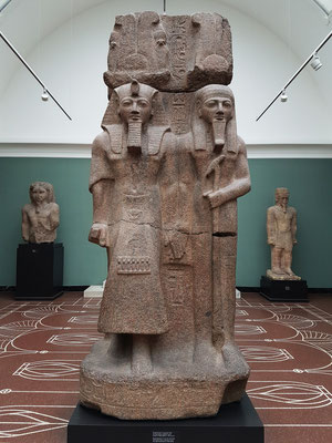 Pharao Ramses II und Gott Ptah, Tempel von Ptah in Memphis, Granit, Herrschaft Ramses II, ca. 1290-1224