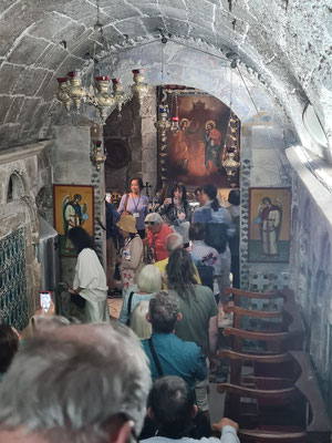 Nazareth, Griechisch-orthodoxe Verkündigungskirche mit unterirdischer Kapelle