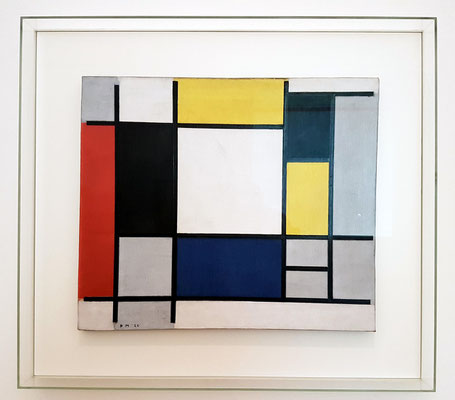 Piet Mondrian: Composition with Blue, Yellow, Red, Black and Grey, Öl auf Leinwand, 1922