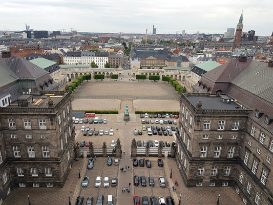 Blick vom Turm der Schlosskirche Christiansborg nach WSW