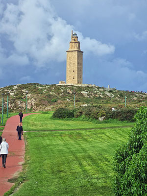 Torre de Hercules in A Coruna, von den Römern um 110 n. Chr. errichtet, UNESCO-Welterbe