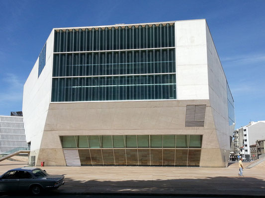 Casa da Música, Glasfront des Zuschauerraums, Blick von der Praça Mouzinho de Albuquerque