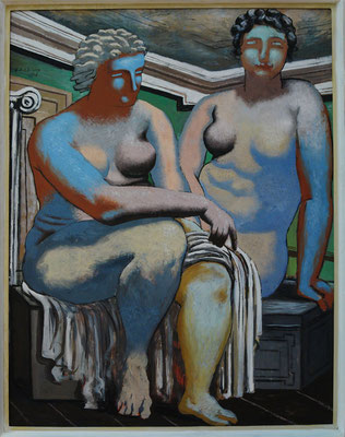 Giorgio de Chirico (1888-1978): Zwei sitzende Akte, 1926 (realistischere Malweise seit 1919)