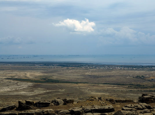 Blick vom Nationalpark zum Kaspischen Meer