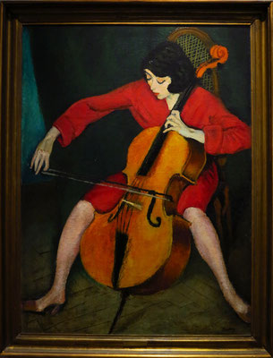 Róbert Berény: Cellistin, 1928