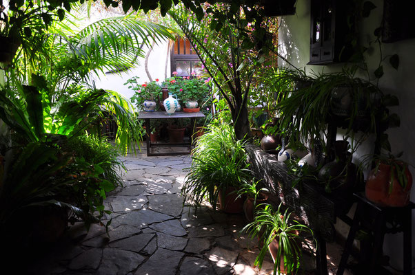 Betancuria, Patio im Restaurant Casa Santa María