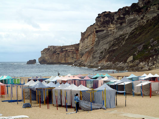 Ende der Badesaison in Nazaré