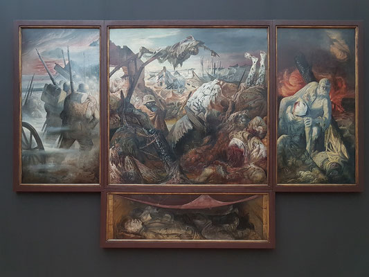 Otto Dix (1891-1969): Der Krieg (Triptychon, 1929/32, Mischtechnik auf Sperrholz