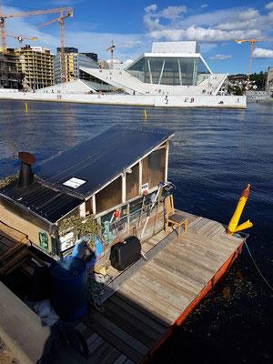 Die einzige Floßsauna im Stadtzentrum von Oslo