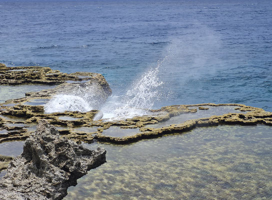 Naturschauspiel der Blowholes