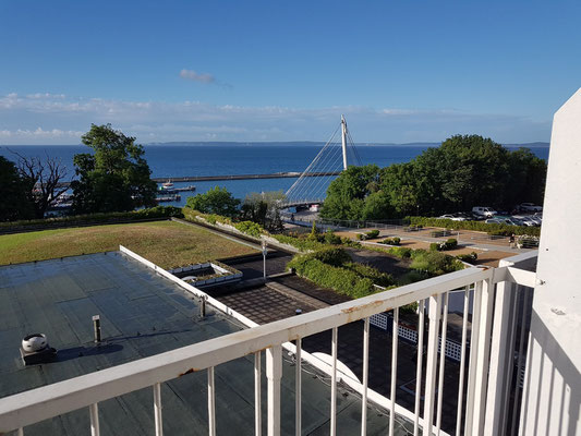 Sassnitz. Rügen-Hotel (Raulff), Blick aus meinem Zimmer 258