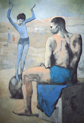 Pablo Ruiz Picasso (1881 - 1973): "Junger Akrobat auf einem Ball", 1905