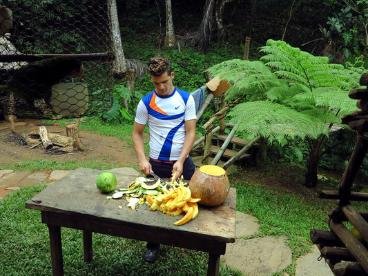 Zubereitung von Gemüse und Obst