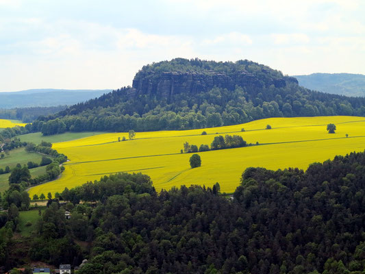 Blick von der Festung Königstein zum Pfaffenstein