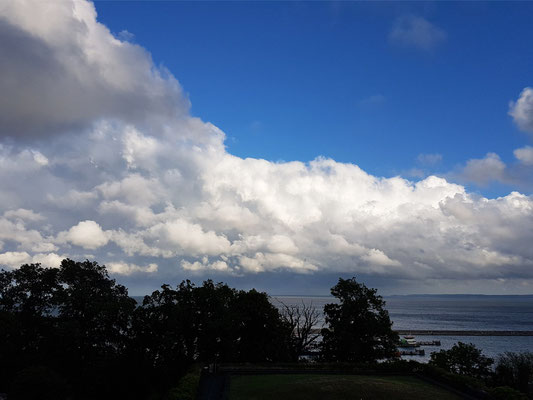 Sassnitz. Rügen-Hotel (Raulff), Blick aus meinem Zimmer 258