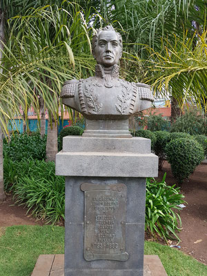 Simón Bolívar (Nationalheld mehrerer südamerikanischer und karibischer Länder) im Park von La Laguna