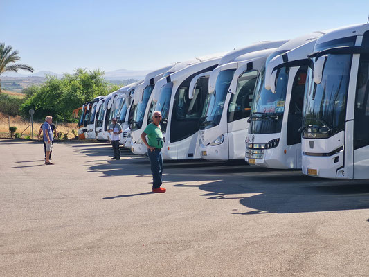 Typisch für alle biblischen  Orte in Israel ist starke Frequentierung mit Bustouristen