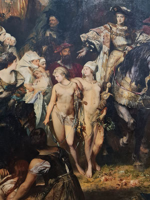 Hans Makart, Der Einzug Karls V. in Antwerpen, 1878. Detail