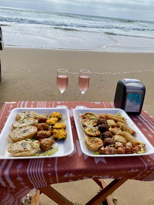 Snacks am Strand