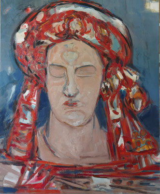 antiker Kopf einer Göttin 120x90