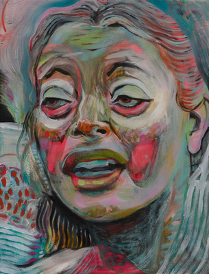 Eartha Klemann (the Legacy, Nr 190) --- acrylic and oil on panel --- 30,5 x 40 cm --- 2025