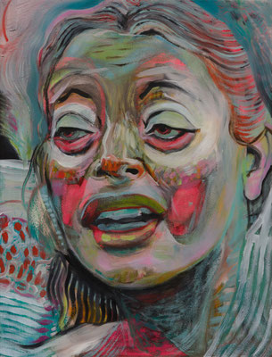Eartha Klemann (the Legacy, Nr 190) --- acrylic and oil on panel --- 30,5 x 40 cm --- 2025
