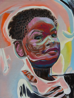 Ashanti Minaj (the Legacy, Nr 102) --- oil and acrylic on canvas --- 30,5 cm x 40,6 cm --- 2021