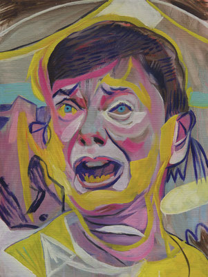 Agatha Evangelista (the Legacy, Nr 118) --- oil and acrylic on canvas --- 30,5 cm x 40,6 cm --- 2022