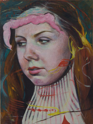 Guinevere MacColl (the Legacy, Nr 187) --- acrylic and oil on panel --- 30,5 x 40,6 cm --- 2025