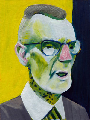 Abraham Schrödinger (the Legacy, Nr 146) --- oil and acrylic on canvas --- 30,5 cm x 40,6 cm --- 2023