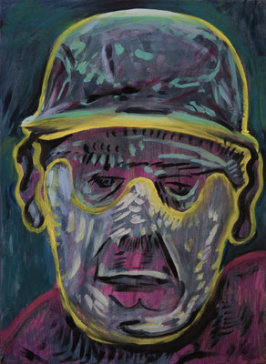 Joseph Baldwin (the Legacy, Nr 186) --- acrylic and oil on panel --- 29,6 x 40,5 cm --- 2025