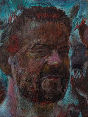 Pelagius Panayiotou (the Legacy, Nr 181) --- acrylic and oil on panel --- 30,5 x 40,6 cm --- 2025
