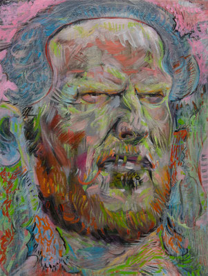 Alexander Herakleios (the Legacy, Nr 174) --- acrylic and oil on panel --- 30,5 x 40,6 cm --- 2024