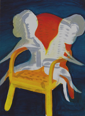 controversy chair --- 20,8 x 40,5 cm --- oil/acrylic,charcaol on panel --- 2023