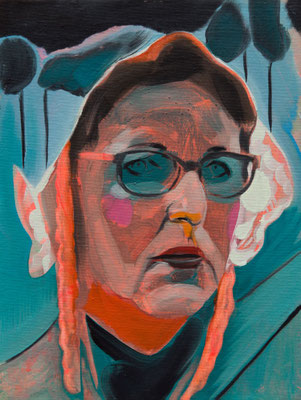 Christine Duchamp (the Legacy, Nr 129) --- oil and acrylic on canvas --- 30,5 cm x 40,6 cm --- 2022