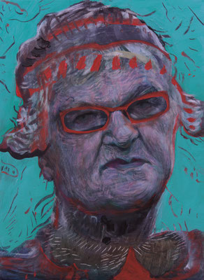 Beatric Zbornak (the Legacy, Nr 196) --- acrylic and oil on panel --- 29,6 x 40,5 cm --- 2025