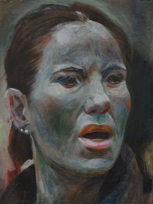 Halina Lopez (the Legacy, Nr 183) --- oil and acrylic on canvas --- 30,5 cm x 40,6 cm --- 2025