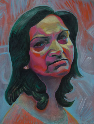 Darlene Abramović (the Legacy, Nr 111) --- oil and acrylic on canvas --- 30,5 cm x 40,6 cm --- 2022