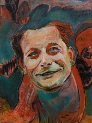 Gary Travolta (the Legacy, Nr 140) --- oil and acrylic on canvas --- 30,5 cm x 40,6 cm --- 2023
