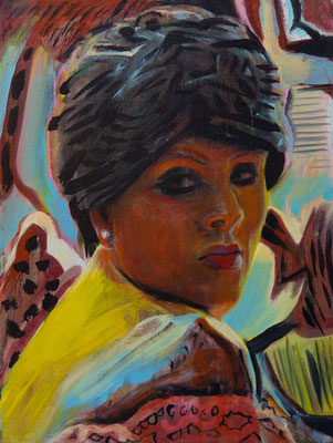 April Lumley  (the Legacy, Nr 122) --- oil and acrylic on canvas --- 30,5 cm x 40,6 cm --- 2022
