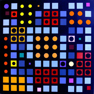 Convergence cubiste c17 (huile 80x80)