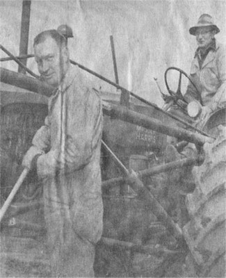 Building the school playgrounds, undated newspaper photo.